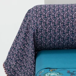 Carré Blanc Taie de traversin pur coton Bombay| Taies De Traversin