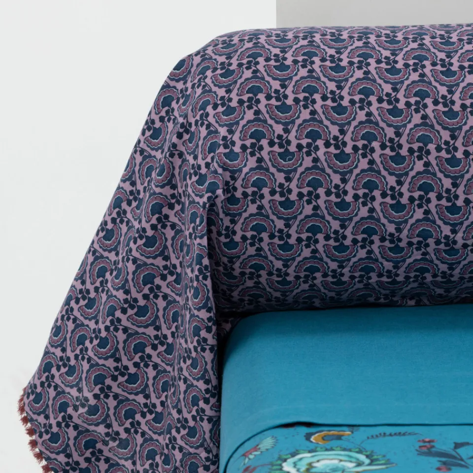 Carré Blanc Taie de traversin pur coton Bombay| Taies De Traversin