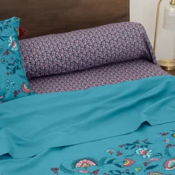 Carré Blanc Taie de traversin pur coton Bombay| Taies De Traversin