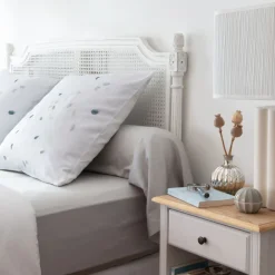 Carré Blanc Taie de traversin satin de coton Equinoxe| Taies De Traversin