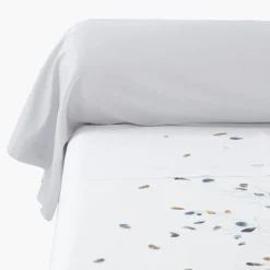 Carré Blanc Taie de traversin satin de coton Equinoxe| Taies De Traversin