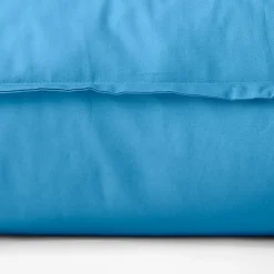 Carré Blanc Taie d'oreiller carrée coton Neo azur| Taies D’oreiller