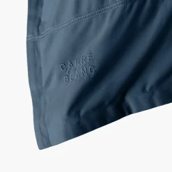 Carré Blanc Taie d'oreiller carrée coton Neo Bleu prusse| Taies D’oreiller