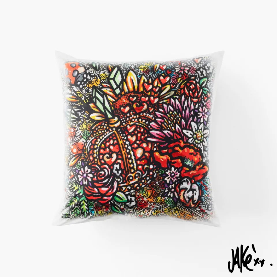 Carré Blanc Taie d'oreiller carrée coton Jakè x|Homme Coffrets Cadeaux|Taies D’oreiller