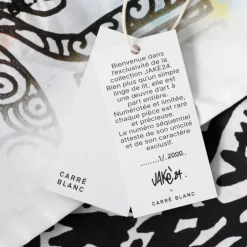 Carré Blanc Taie d'oreiller carrée coton Jakè x|Homme Coffrets Cadeaux|Taies D’oreiller