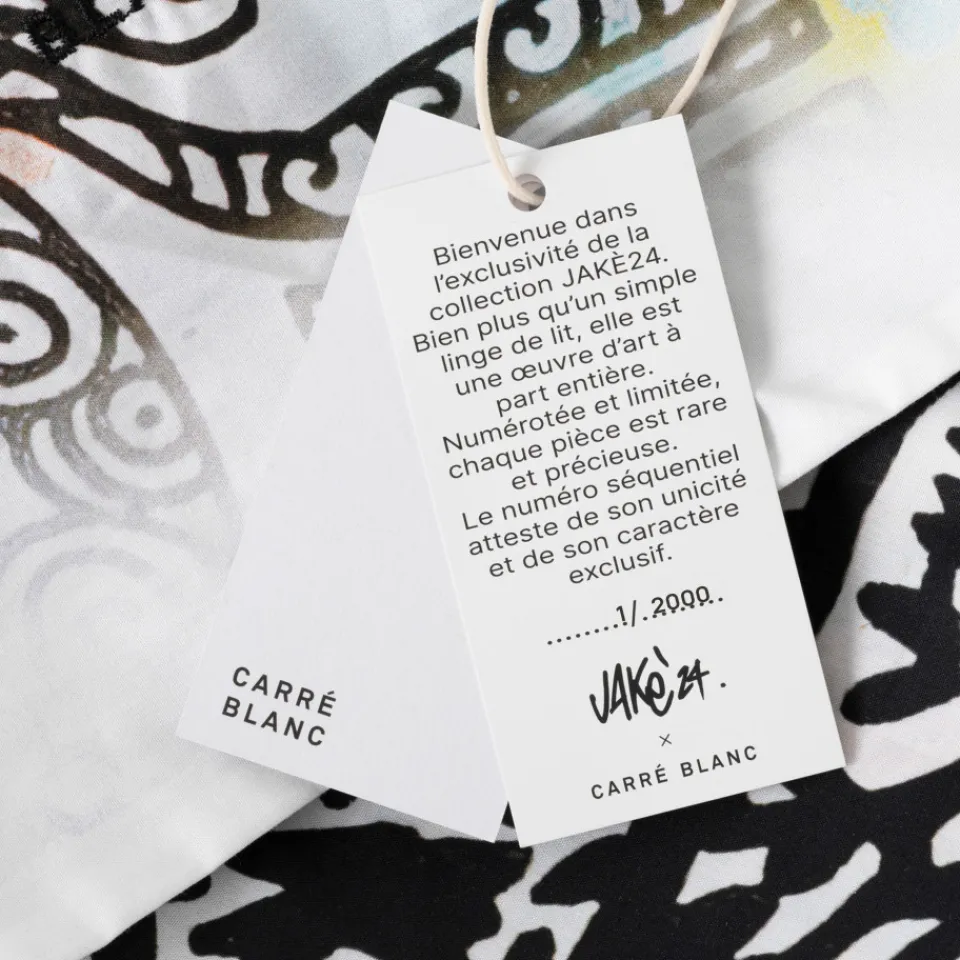 Carré Blanc Taie d'oreiller carrée coton Jakè x|Homme Coffrets Cadeaux|Taies D’oreiller