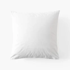 Carré Blanc Taie d'oreiller carrée coton Calypte| Taies D’oreiller