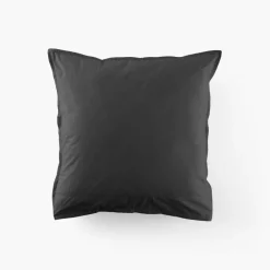 Carré Blanc Taie d'oreiller carrée coton Neo anthracite| Taies D’oreiller