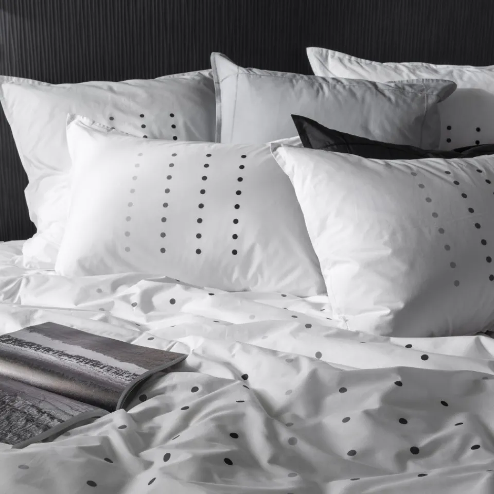 Carré Blanc Taie d'oreiller carrée coton Dotsy|Homme Coffrets Cadeaux|Taies D’oreiller