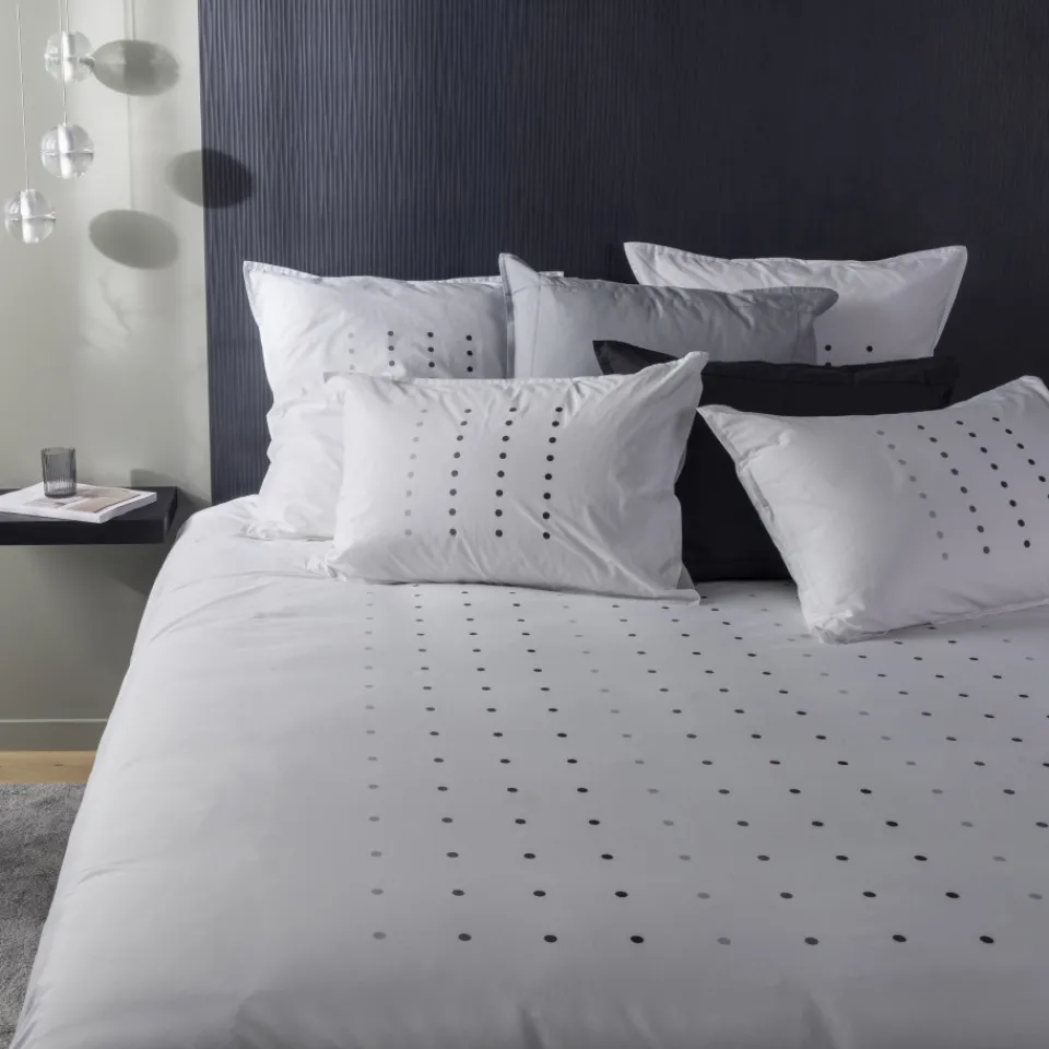 Carré Blanc Taie d'oreiller carrée coton Dotsy|Homme Coffrets Cadeaux|Taies D’oreiller