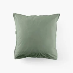 Carré Blanc Taie d'oreiller carrée coton Neo thym| Taies D’oreiller