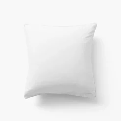 Carré Blanc Taie d'oreiller carrée en pur coton lavé biologique Souffle blanc|Enfant Taies D'oreiller|Taies D’oreiller