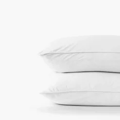 Carré Blanc Taie d'oreiller carrée en pur coton lavé biologique Souffle blanc|Enfant Taies D'oreiller|Taies D’oreiller