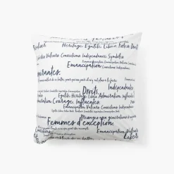 Carré Blanc Taie d'oreiller carrée percale de coton Simones| Taies D’oreiller