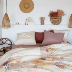 Carré Blanc Taie d'oreiller carrée percale de coton Bloomart| Taies D’oreiller