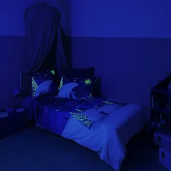 Carré Blanc Taie d'oreiller carrée phosphorescente coton Stellaire enfant|Enfant Nouveautés Bébénew|Taies D'oreiller