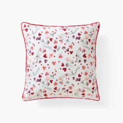 Carré Blanc Taie d'oreiller carrée pur coton bio Mes Rêves|Enfant Linge De Litbio|Taies D'oreiller