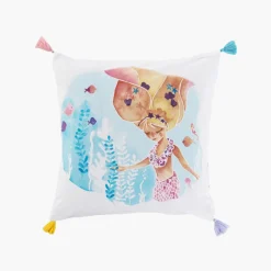 Carré Blanc Taie d'oreiller carrée pur coton Calliopé|Enfant Taies D'oreiller