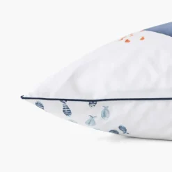 Carré Blanc Taie d'oreiller carrée pur coton Océanos|Enfant Taies D'oreiller