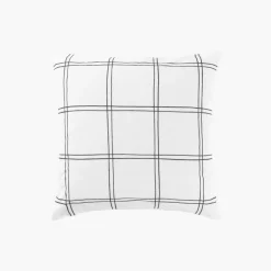 Carré Blanc Taie d'oreiller carrée réversible percale de coton Grizzli|Enfant Taies D'oreiller|Taies D’oreiller