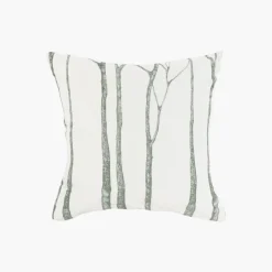 Carré Blanc Taie d'oreiller carrée réversible percale de coton lavée biologique Monarbre| Taies D’oreiller