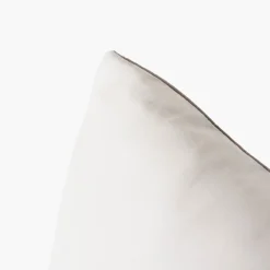 Carré Blanc Taie d'oreiller carrée satin de coton Aura|Femme Coffrets Cadeaux|Taies D’oreiller