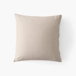 Carré Blanc Taie d'oreiller carrée satin de coton lavé bio Quartz dune|Femme Coffrets Cadeaux|Taies D’oreiller