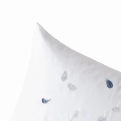 Carré Blanc Taie d'oreiller carrée satin de coton Equinoxe| Taies D’oreiller