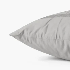 Carré Blanc Taie d'oreiller carrée satin de coton Titane|Homme Coffrets Cadeaux|Taies D’oreiller