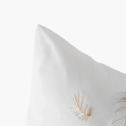 Carré Blanc Taie d'oreiller carrée satin de coton Mon Ange| Taies D’oreiller