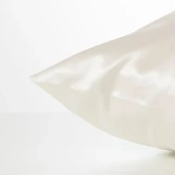 Carré Blanc Taie d'oreiller carrée soie de mûrier Beauté ivoire|Femme Coffrets Cadeaux|Capsule Soienew