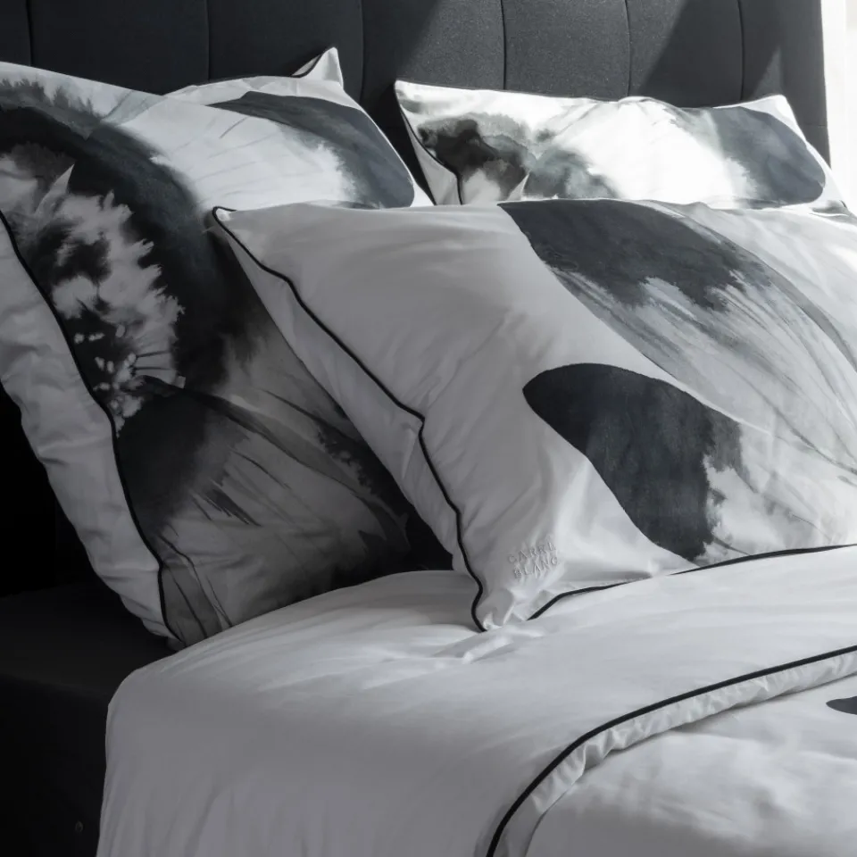 Carré Blanc Taie d'oreiller rectangulaire coton Danaïde| Taies D’oreiller