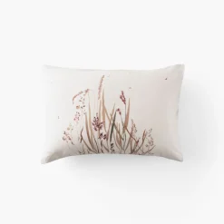 Carré Blanc Taie d'oreiller rectangulaire satin de coton Aura| Taies D’oreiller