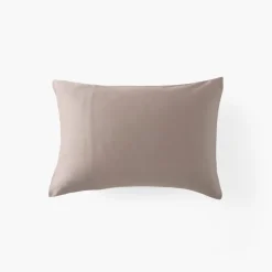 Carré Blanc Taie d'oreiller rectangulaire satin de coton Aura| Taies D’oreiller