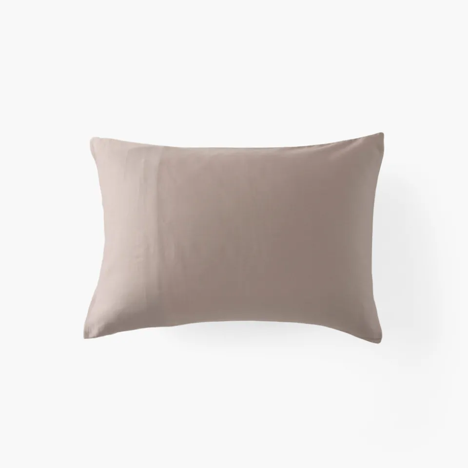 Carré Blanc Taie d'oreiller rectangulaire satin de coton Aura| Taies D’oreiller