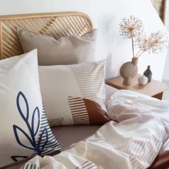 Carré Blanc Taie d'oreiller rectangulaire coton Cadaques| Taies D’oreiller