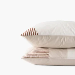 Carré Blanc Taie d'oreiller rectangulaire coton Cadaques| Taies D’oreiller