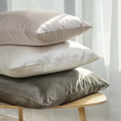 Carré Blanc Taie d'oreiller rectangulaire soie de mûrier Beauté rose poudré|Femme Coffrets Cadeaux|Capsule Soienew