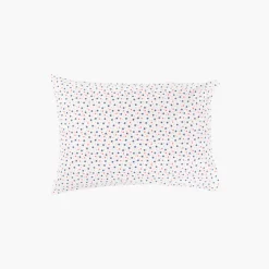 Carré Blanc Taie d'oreiller rectangulaire réversible coton biologique Ptitchic chat|Enfant Linge De Litbio|Taies D'oreiller