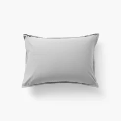 Carré Blanc Taie d'oreiller rectangulaire coton Neo gris| Taies D’oreiller