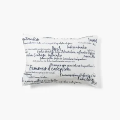 Carré Blanc Taie d'oreiller rectangulaire percale de coton Simones| Taies D’oreiller