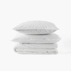 Carré Blanc Taie d'oreiller rectangulaire coton Dotsy|Homme Coffrets Cadeaux|Taies D’oreiller