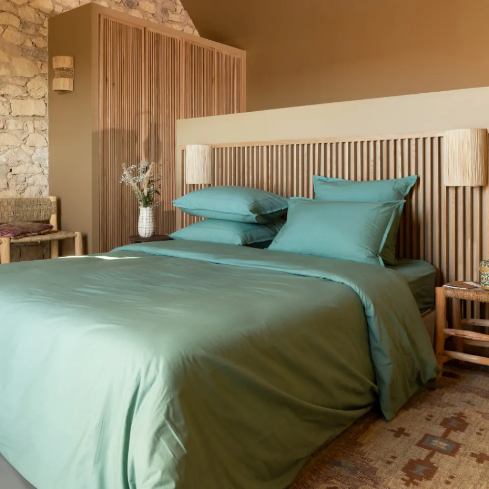 Carré Blanc Taie d'oreiller rectangulaire coton Neo thym| Taies D’oreiller