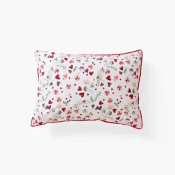 Carré Blanc Taie d'oreiller rectangulaire pur coton bio Mes Rêves|Enfant Linge De Litbio|Taies D'oreiller