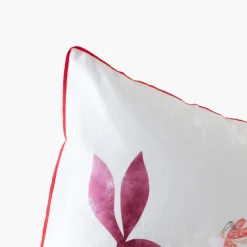 Carré Blanc Taie d'oreiller rectangulaire pur coton bio Mes Rêves|Enfant Linge De Litbio|Taies D'oreiller