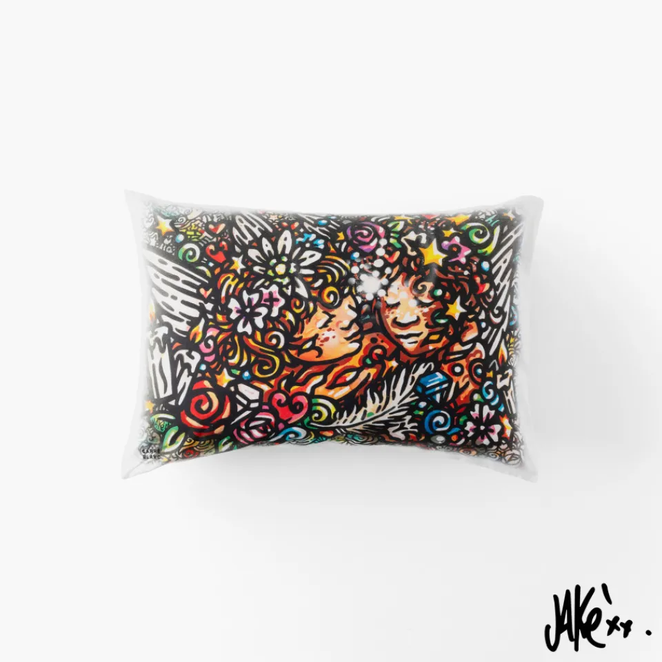 Carré Blanc Taie d'oreiller rectangulaire coton Jakè x|Homme Coffrets Cadeaux|Taies D’oreiller