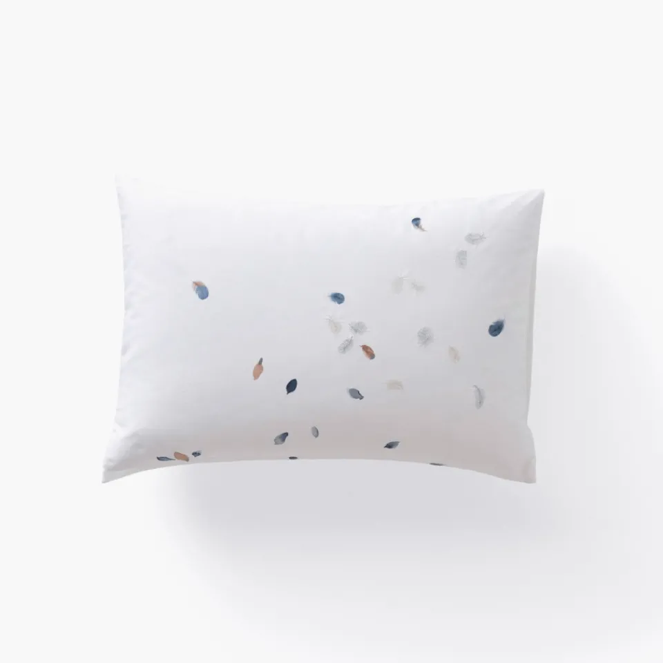 Carré Blanc Taie d'oreiller rectangulaire satin de coton Equinoxe| Taies D’oreiller