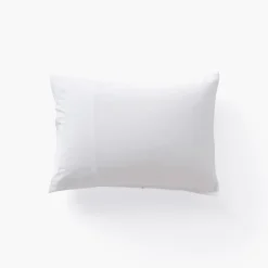 Carré Blanc Taie d'oreiller rectangulaire satin de coton Equinoxe| Taies D’oreiller