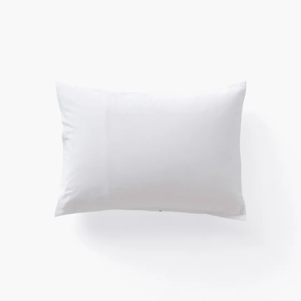 Carré Blanc Taie d'oreiller rectangulaire satin de coton Equinoxe| Taies D’oreiller