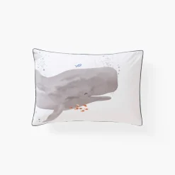 Carré Blanc Taie d'oreiller rectangulaire pur coton Océanos|Enfant Taies D'oreiller